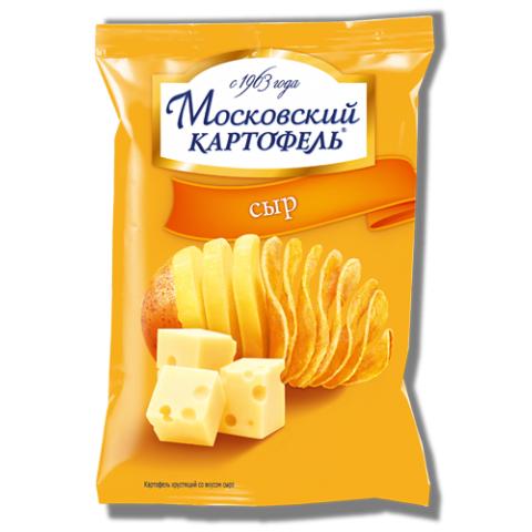 Картофель Московкский хруст. 130г/16 уп в кор со вк. сыра "Русский продукт"