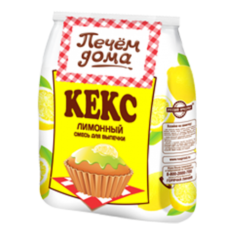 Кекс Печем дома "Лимоный" 400г/18уп в кор "Русский продукт"