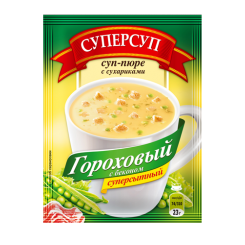 Суперсуп-пюре Суперсытный момент. "Гороховый с копч. с сух." 23г/80шт (4ш/б в г/к) "Русский продукт"