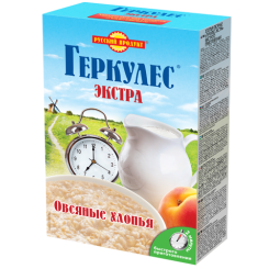 Хлопья овс. Геркулес Экстра быстр. приг. 350гр/12 уп "Русский продукт"