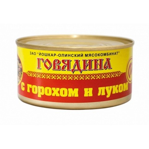 25366 Говядина с горохом и луком 325гр/36шт Й-Ола