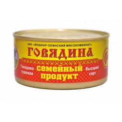 42712 Говядина тушеная в/с "семейный продукт" 325гр/36шт Й-Ола