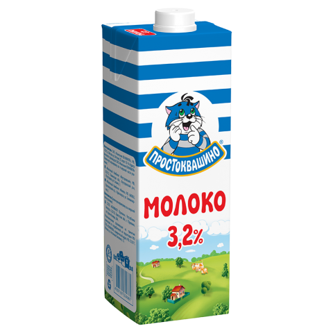 Молоко ПРОСТОКВАШИНО 3,2% 950мл TBA