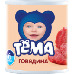 Пюре мясное ТЁМА 100г ж/б говядина 
