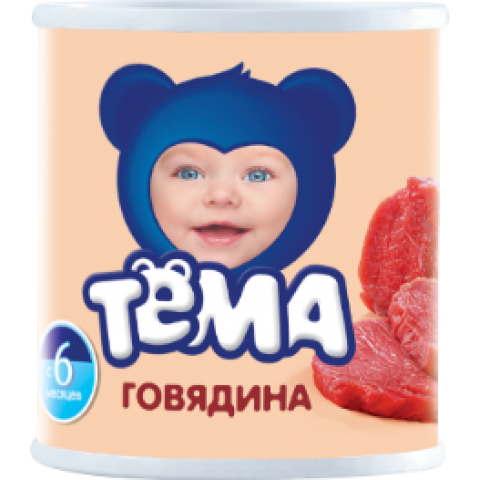 Пюре мясное ТЁМА 100г ж/б говядина 