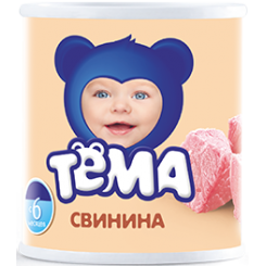 Пюре мясное ТЁМА 100г ж/б свинина