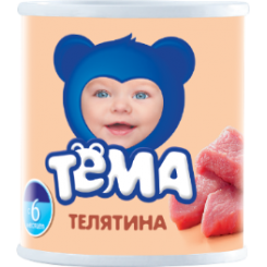 Пюре мясное ТЁМА 100г ж/б телятина