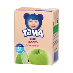 Сок ТЕМА осветленный 200мл яблоко